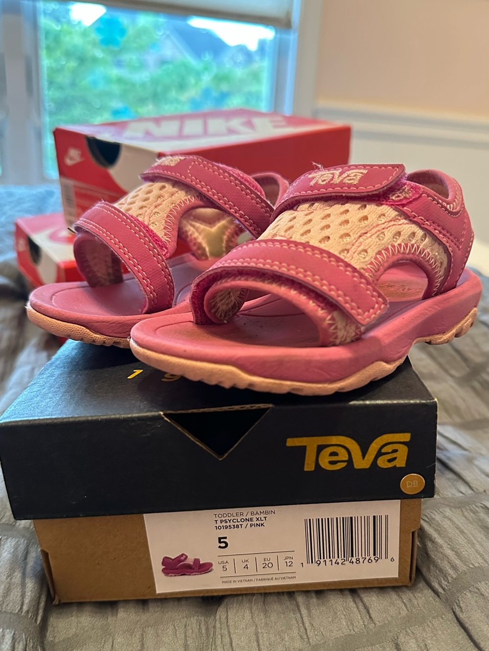 Teva Pink Toddlers' Adjustable Sport Sandals